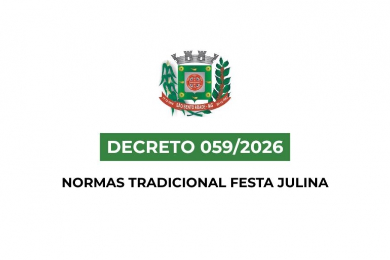 Decreto 059/2026 - Normas Tradicional Festa Julina