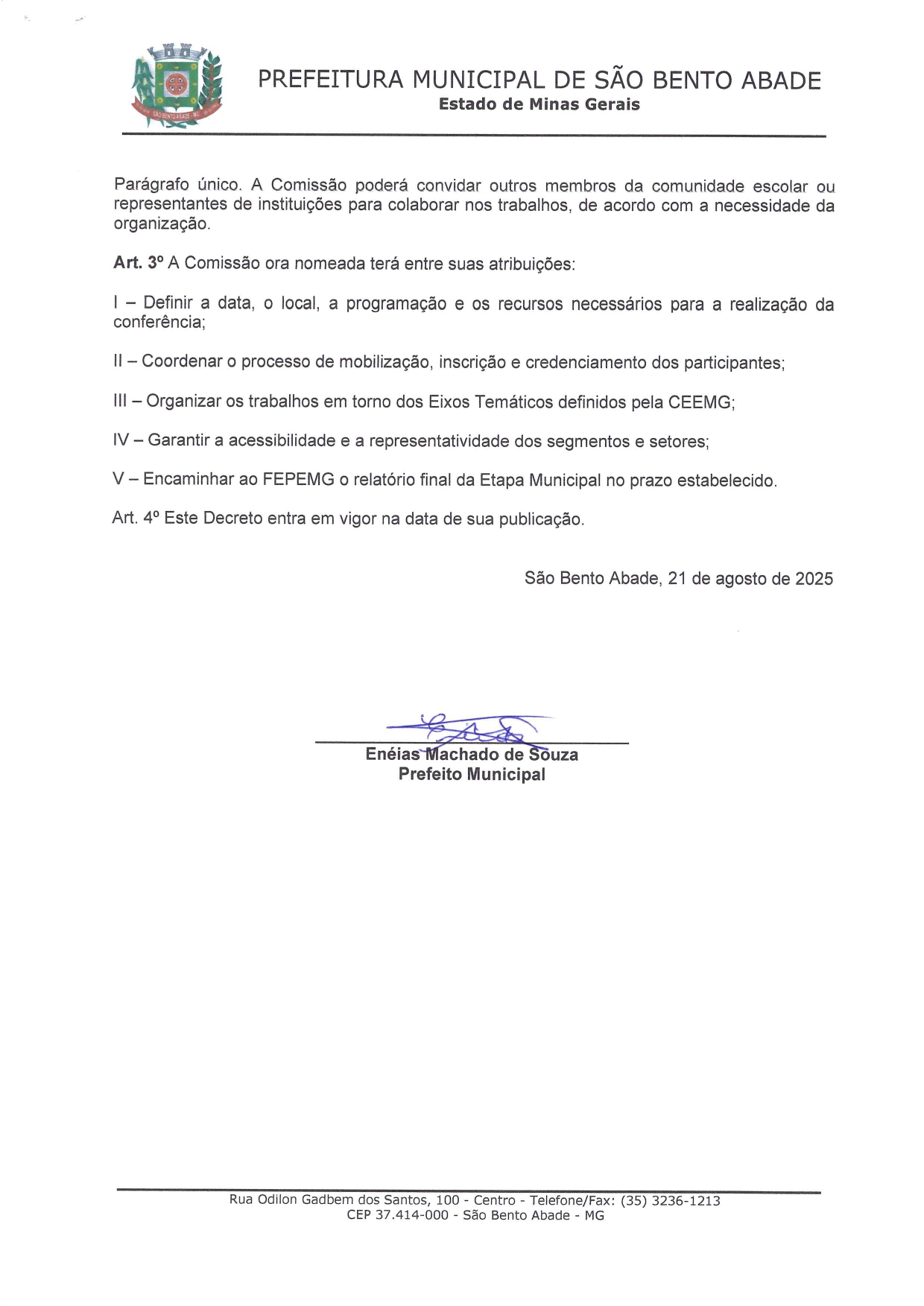 Decreto Nomeação da Comissão page 0001