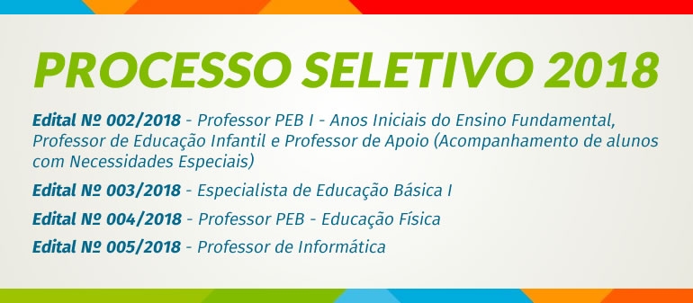 Processo Seletivo 2018