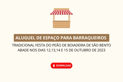 Termo de Refer&ecirc;ncia - Aluguel de Barracas